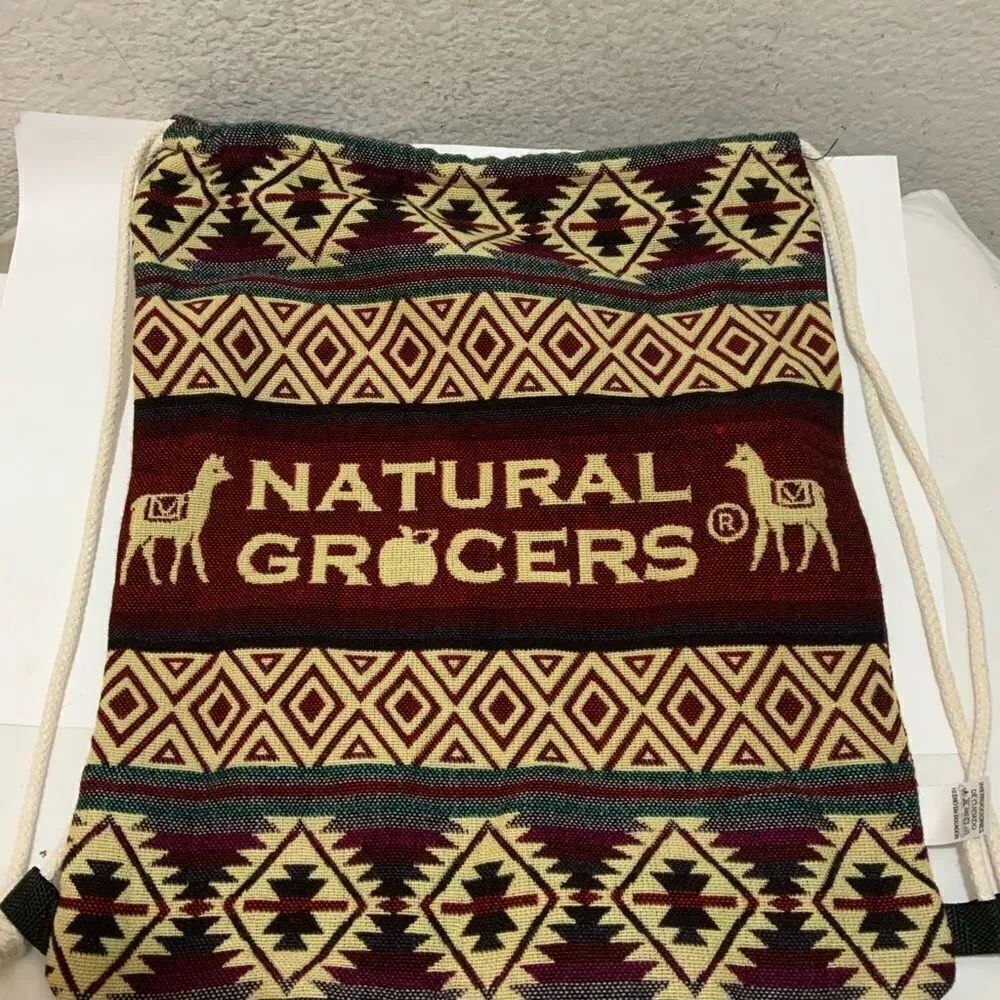 Aztec Wool Blend Llama Natural Grocers Backpack